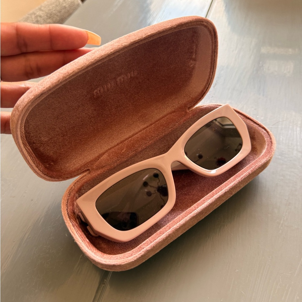 Miu Miu Pink Sunglasses with Case